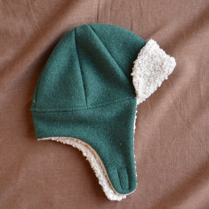 Fynn Organic Boiled Wool Lumberjack Hat with Teddy Lining (1-10y)
