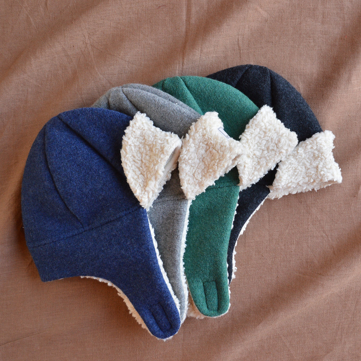 Fynn Organic Boiled Wool Lumberjack Hat with Teddy Lining (1-10y)