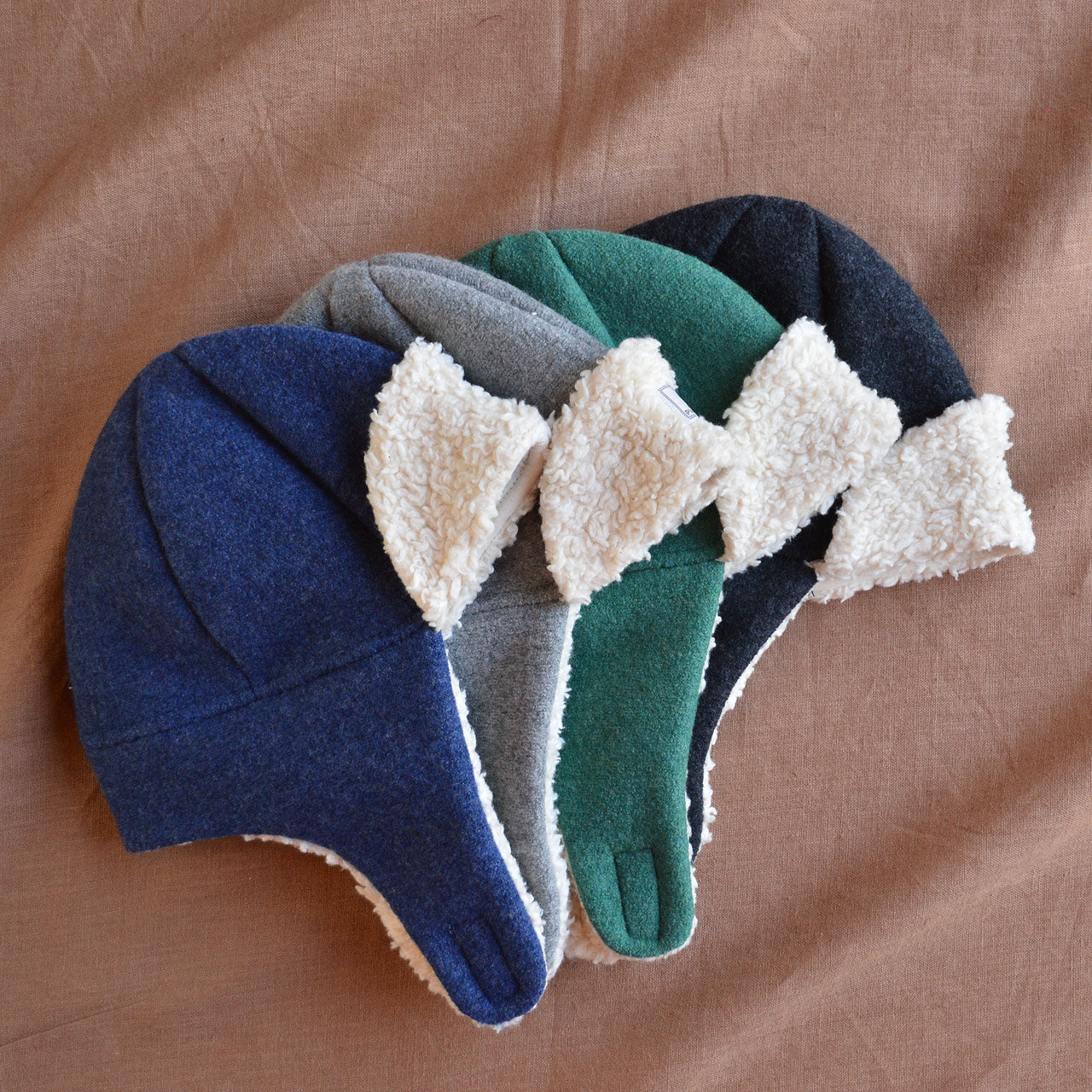 Fynn Organic Boiled Wool Lumberjack Hat with Teddy Lining (1-10y)