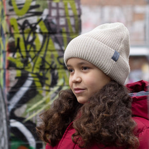 Knitted Slouch Beanie - Wool/Silk (Child-Adult)