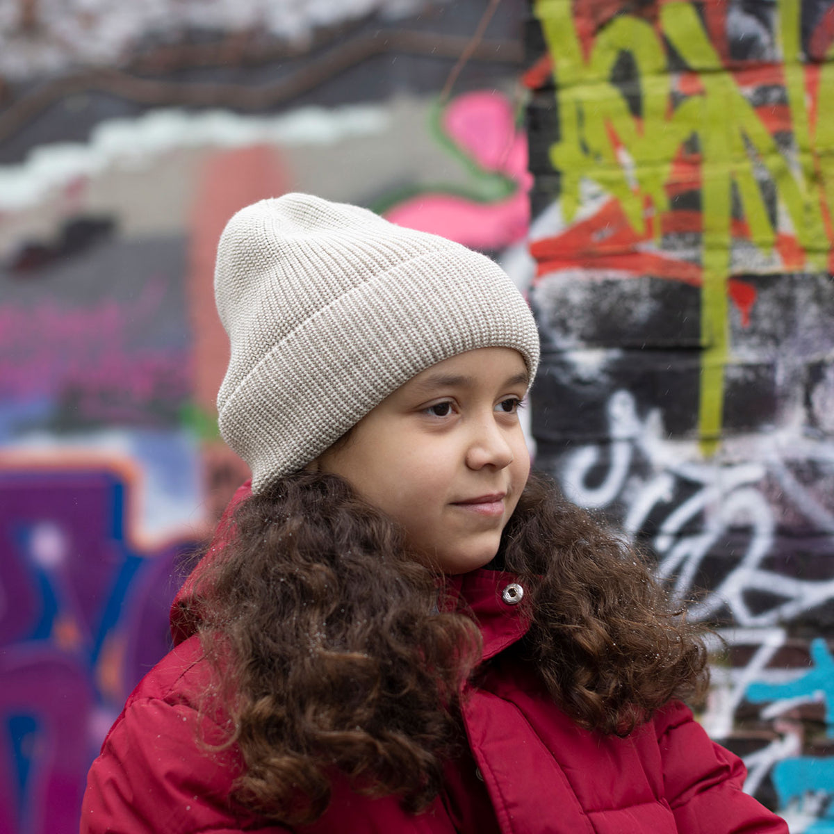 Knitted Slouch Beanie - Wool/Silk (Child-Adult)