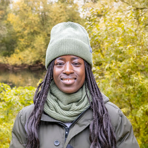 Knitted Slouch Beanie - Wool/Silk (Child-Adult)