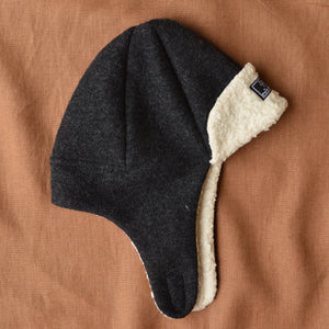 Fynn Organic Boiled Wool Lumberjack Hat with Teddy Lining (1-10y)