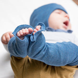 Baby Legwarmers in Organic Wool/Silk - Natural (newborn-6m+)