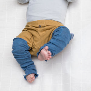 Baby Legwarmers in Organic Wool/Silk - Natural (newborn-6m+)