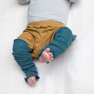 Baby Fine Legwarmers in Organic Wool/Silk (0-2y+)