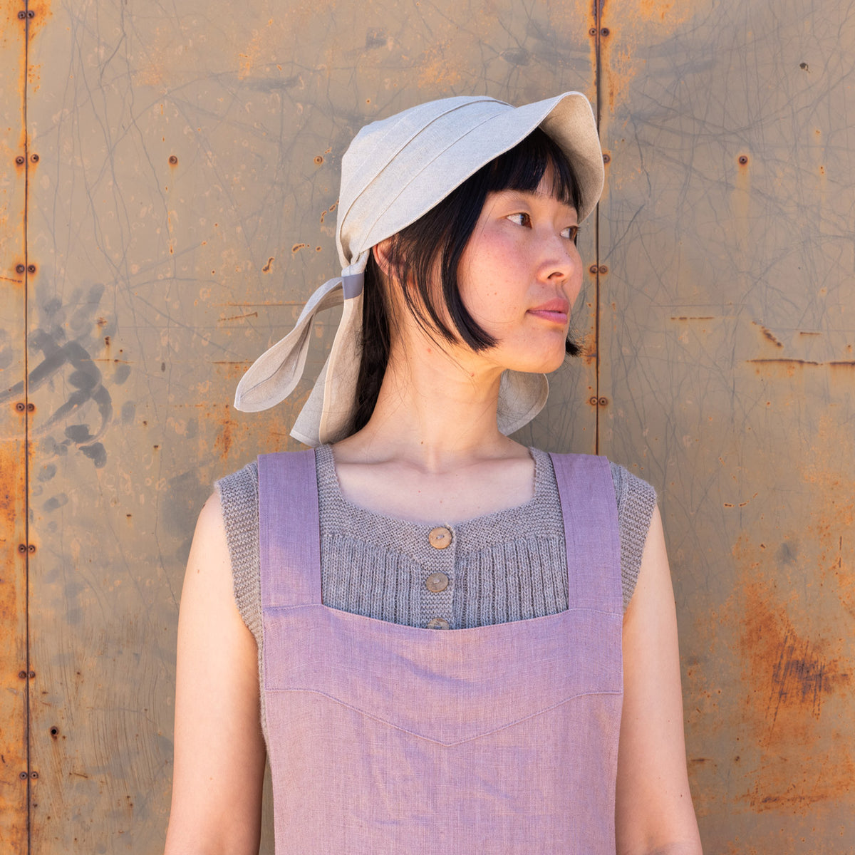 Bandana Style Sun Visor - 100% Organic Linen (Child-Adult)