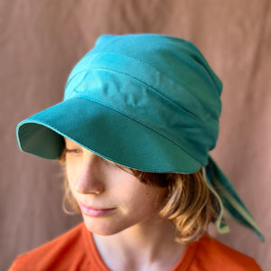 Bandana Style Sun Visor in 100% Organic Cotton UV60+ (Child-Adult)