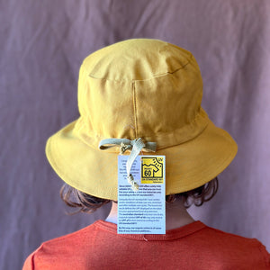 Bucket Hat in 100% Organic Cotton - UV60+ (9m-8y+)