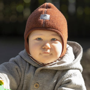 Wool Fleece Balaclava with Stripy Neck Warmer (1-10y)