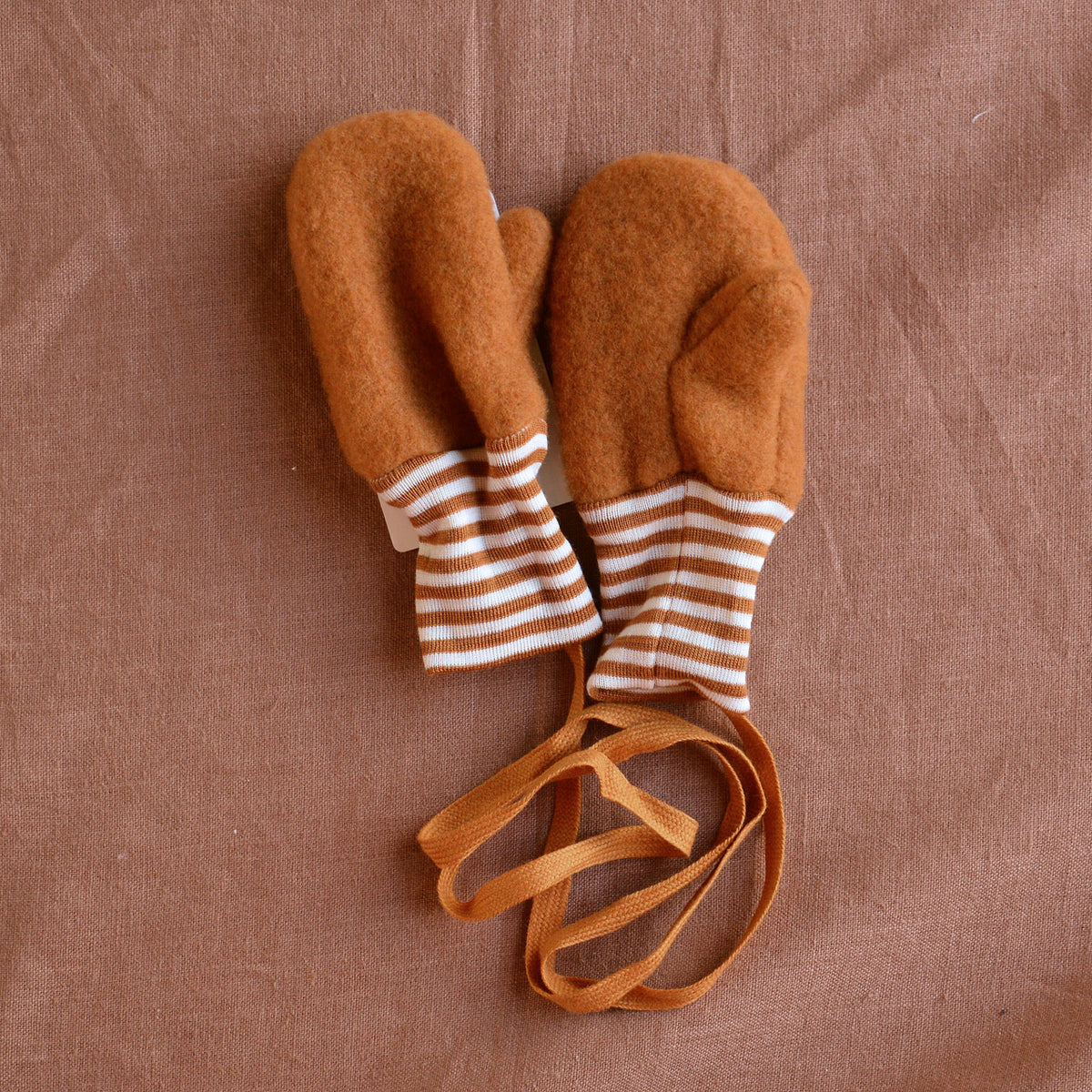 Baby Mittens - Wool Fleece - Stripes (9m-6y)