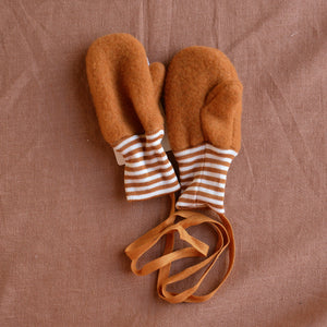Baby Mittens - Wool Fleece - Stripes (9m-3y)