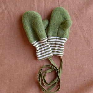 Baby Mittens - Wool Fleece - Stripes (9m-3y)