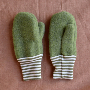 Baby Mittens - Wool Fleece - Stripes (9m-3y)