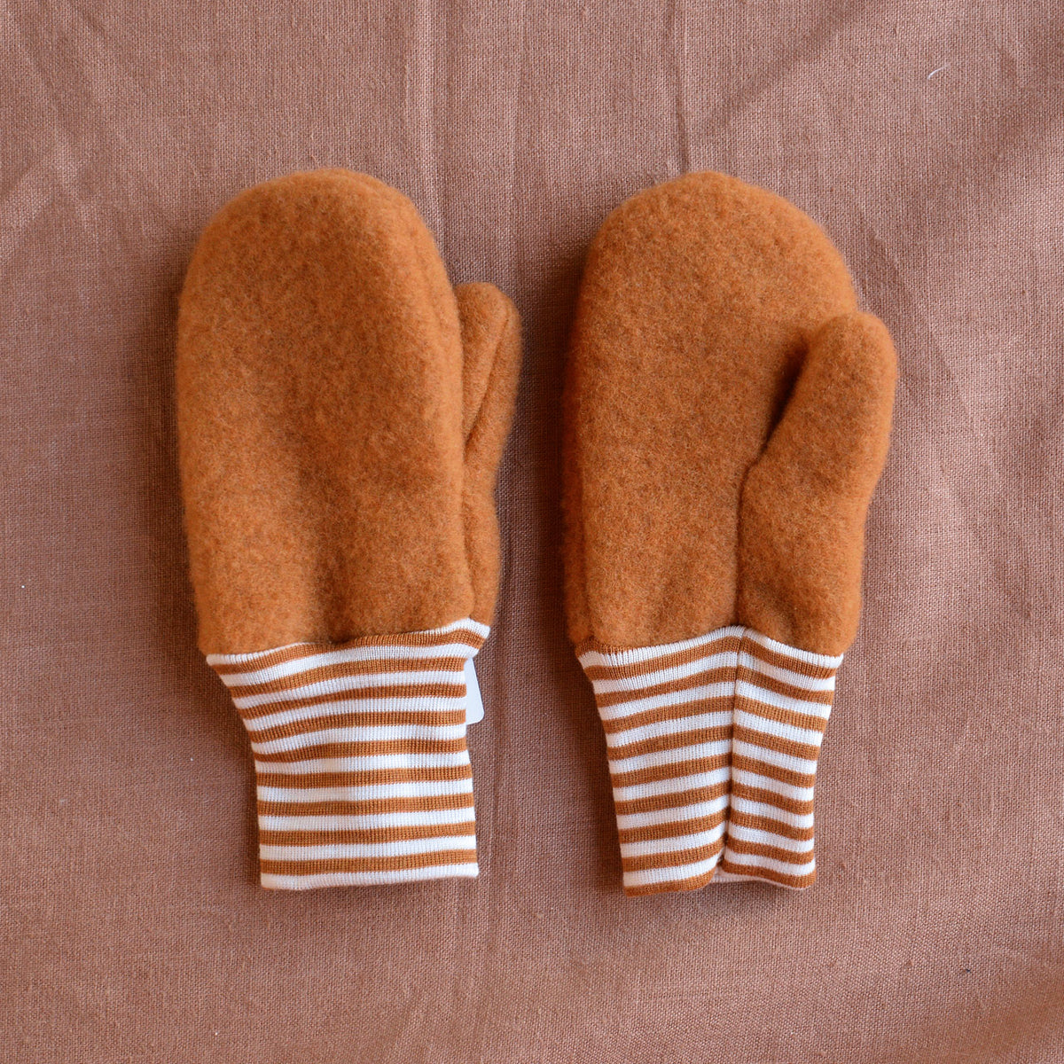 Baby Mittens - Wool Fleece - Stripes (9m-6y)