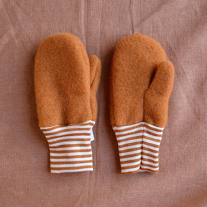Baby Mittens - Wool Fleece - Stripes (9m-3y)
