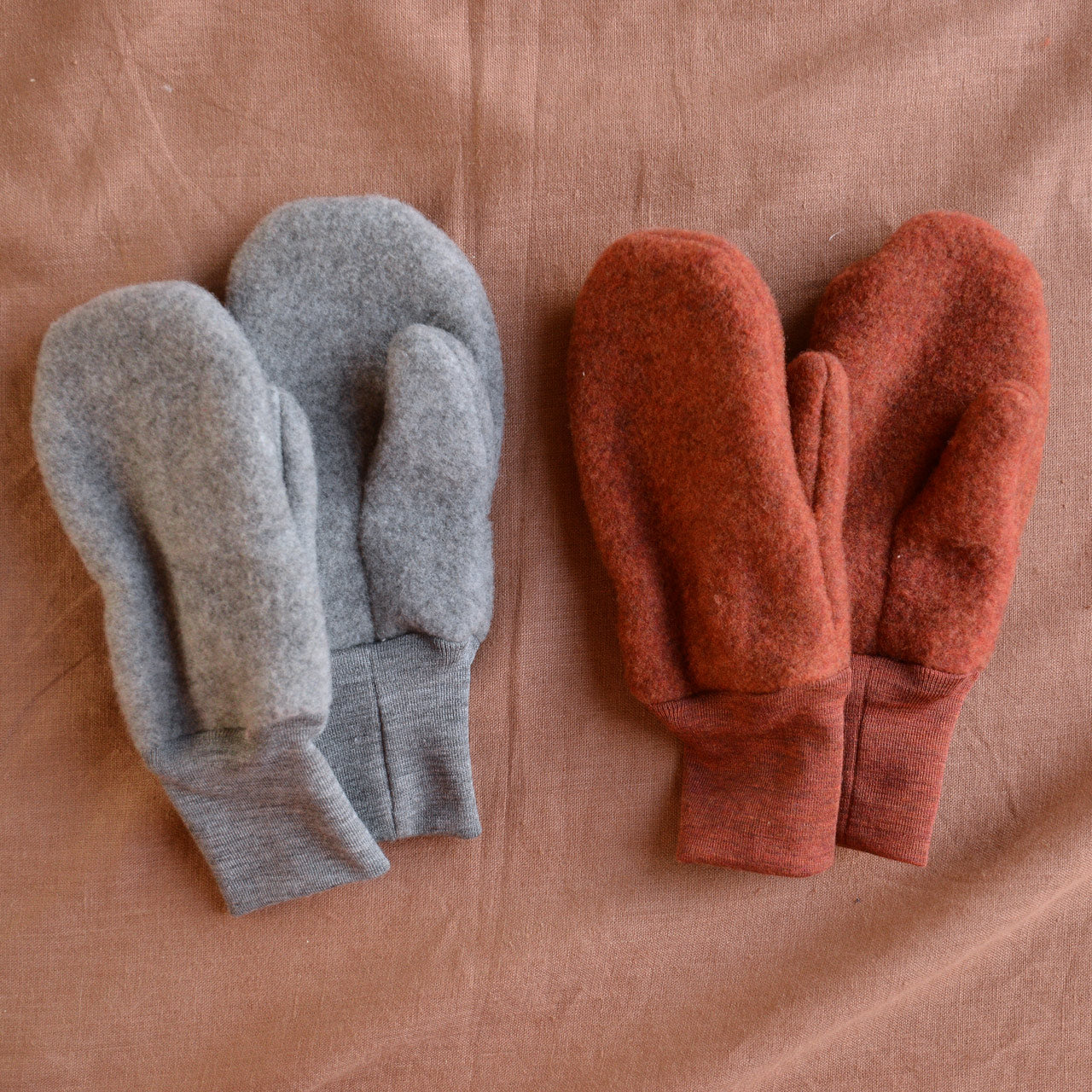 Big Kids Mittens - Organic Wool Fleece (6-10y+)
