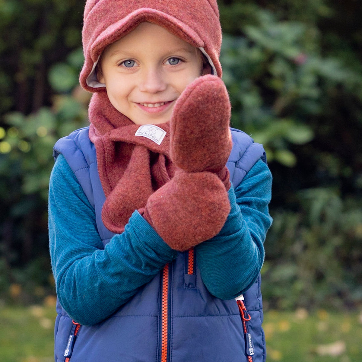 Big Kids Mittens - Organic Wool Fleece (6-10y+)