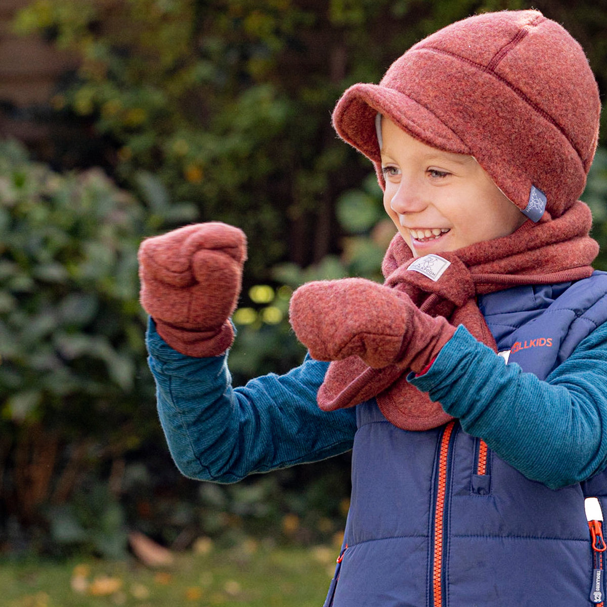 Big Kids Mittens - Organic Wool Fleece (6-10y+)
