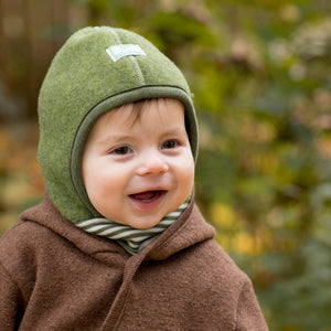 Baby Wool Fleece Balaclava with Stripy Neck Warmer (3m-6y+)
