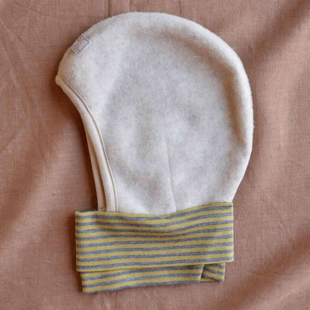 Wool Fleece Balaclava with Stripy Neck Warmer (1-10y)