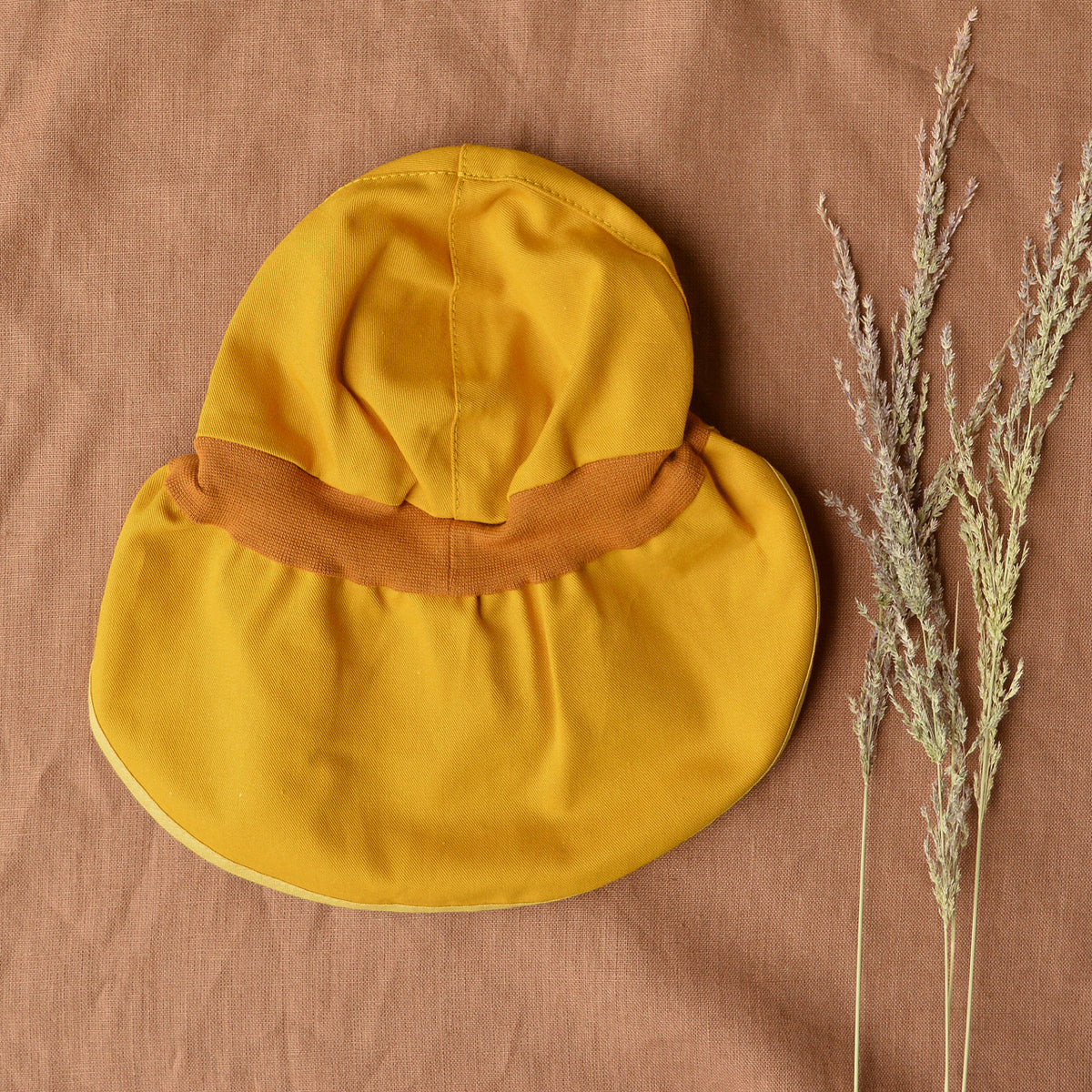 Tim Baby Legionnaire Sun Cap - Organic Cotton UV60 - AW25 Golden Yellow *Last Ones
