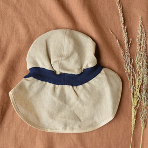 Tim Baby Legionnaire Sun Cap with Ear Cover - Organic Linen (1m-4y+)