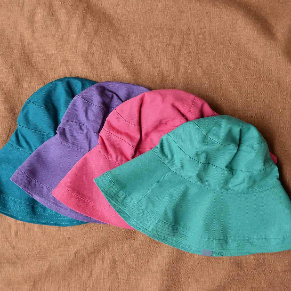 Wide Brim Hat Sofie - 100% Organic Cotton - Turquoise (54cm) *Last One!