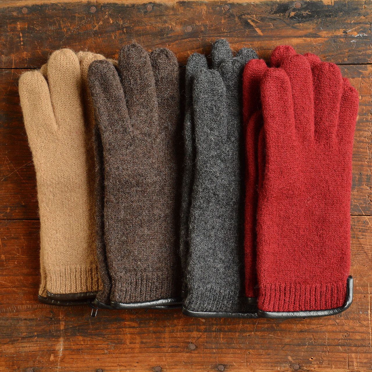 Adults Brushed Wool Gloves - 100% Organic Merino