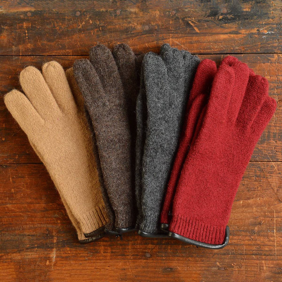 Adults Brushed Wool Gloves - 100% Organic Merino