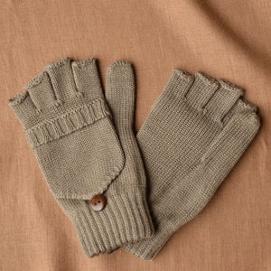 Adults Button Back Mittens in 100% Organic Merino Wool