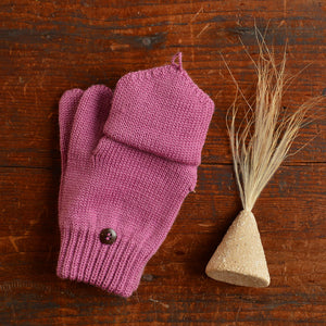 Child's Button Back Mittens - 100% Organic Merino Wool (1-8y+)
