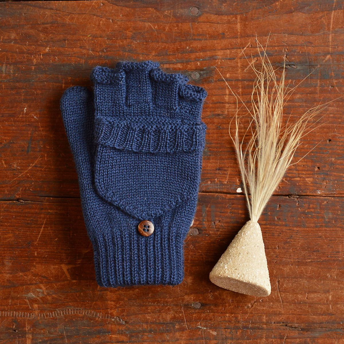 Child's Button Back Mittens - 100% Organic Merino Wool (1-8y+)