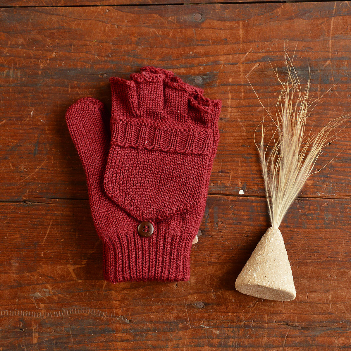 Child's Button Back Mittens - 100% Organic Merino Wool (1-8y+)