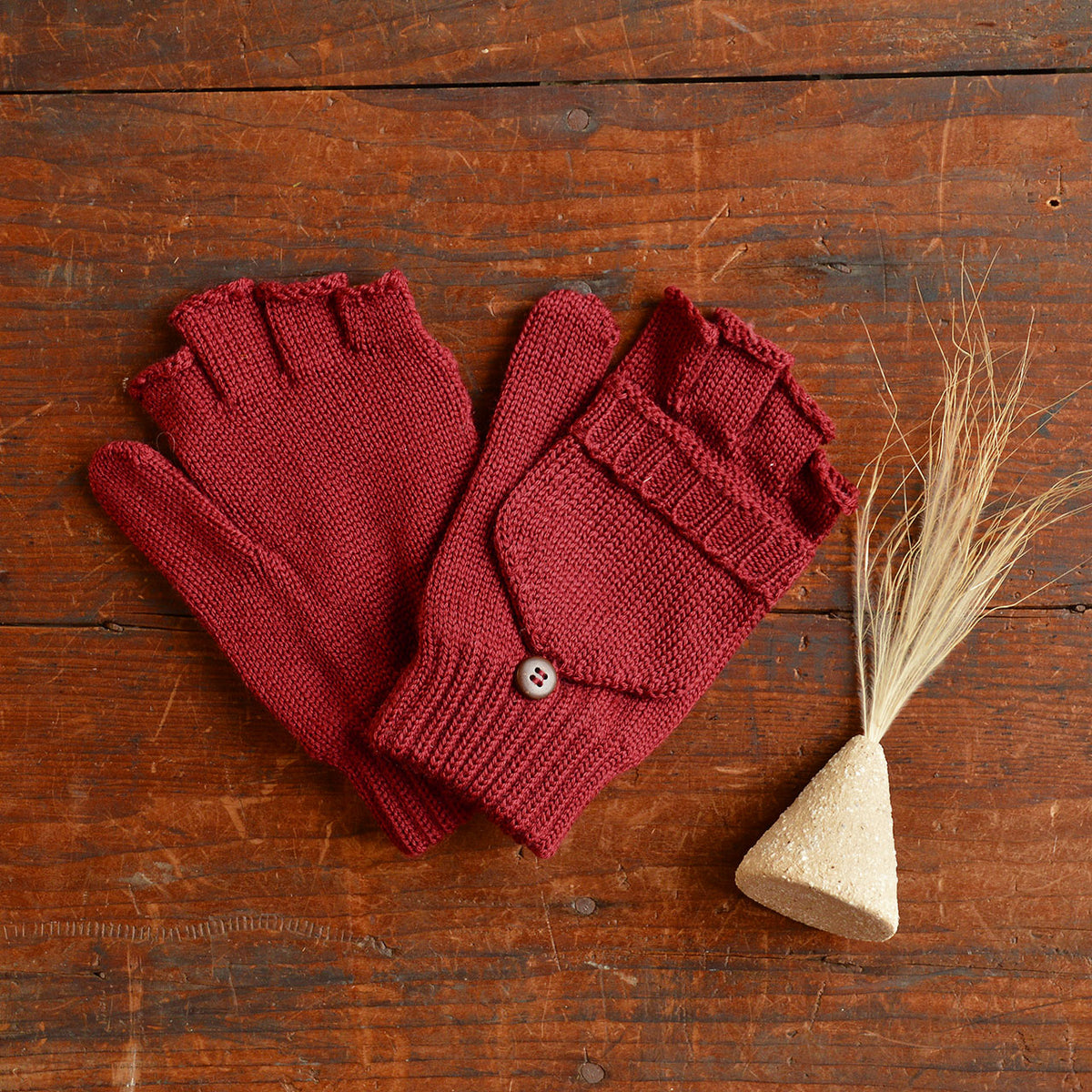 Child's Button Back Mittens - 100% Organic Merino Wool (1-8y+)