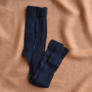 Ribbed Footless Tights - Organic Merino/Cotton (3-10y)