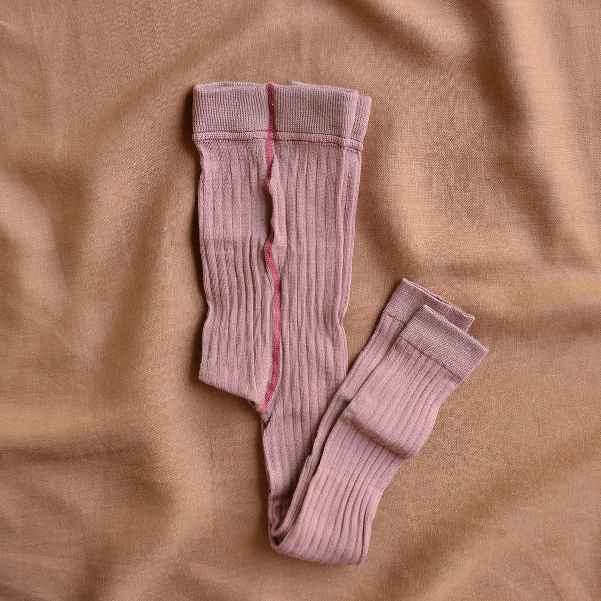 Ribbed Footless Tights - Organic Merino/Cotton (3-10y)