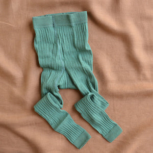 Ribbed Footless Tights - Organic Merino/Cotton (3-10y)