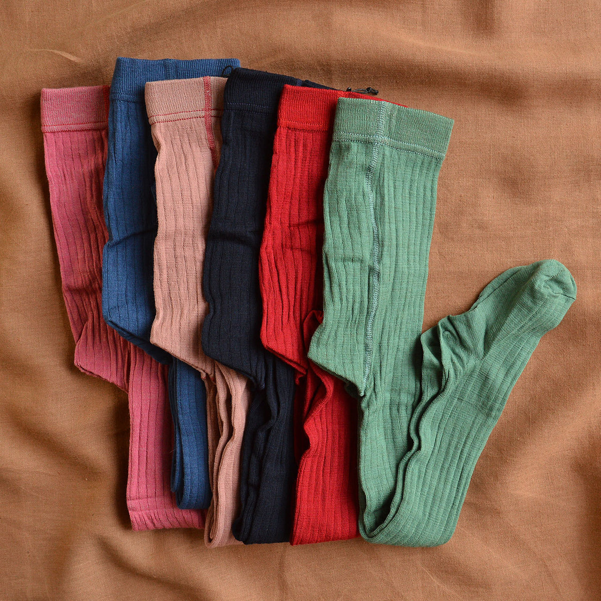 Ribbed Tights - Organic Merino/Cotton (3-10y)