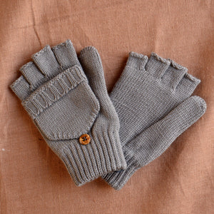Child's Button Back Mittens - 100% Organic Merino Wool (1-8y+)