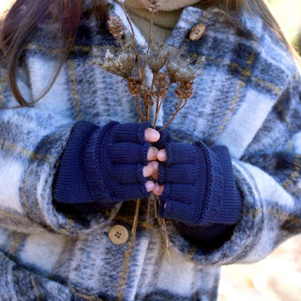 Child's Button Back Mittens - 100% Organic Merino Wool (1-8y+)