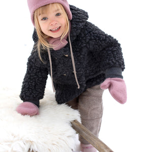 Plush Hooded Jacket - Wool/Tencel Teddy (1-8y)