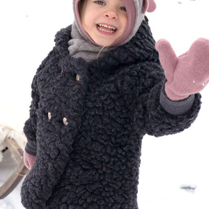 Plush Hooded Jacket - Wool/Tencel Teddy (1-8y)