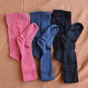 Ribbed Tights in Organic Merino/Cotton (3-10y)