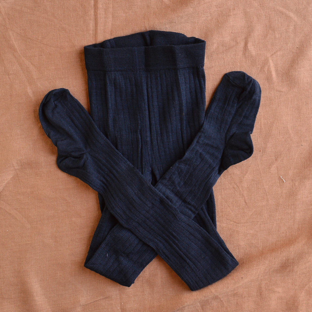 Ribbed Tights in Organic Merino/Cotton (1-10y)