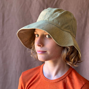 Linen Wide Brim Hat (Child-Youth)