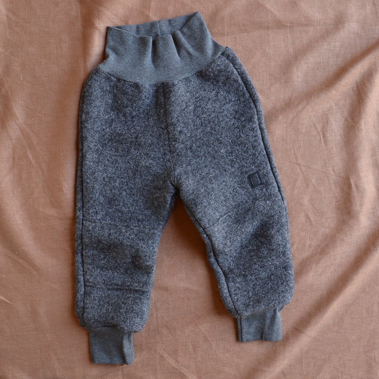 Child's Forest Pants - Boiled Organic Merino/Cotton Blend - Slate Grey (6m-6y)