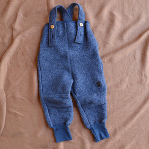 Dungarees - Boiled Organic Merino/Cotton - Denim (1-6y)