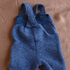 Dungarees - Boiled Organic Merino/Cotton - Denim (1-6y)