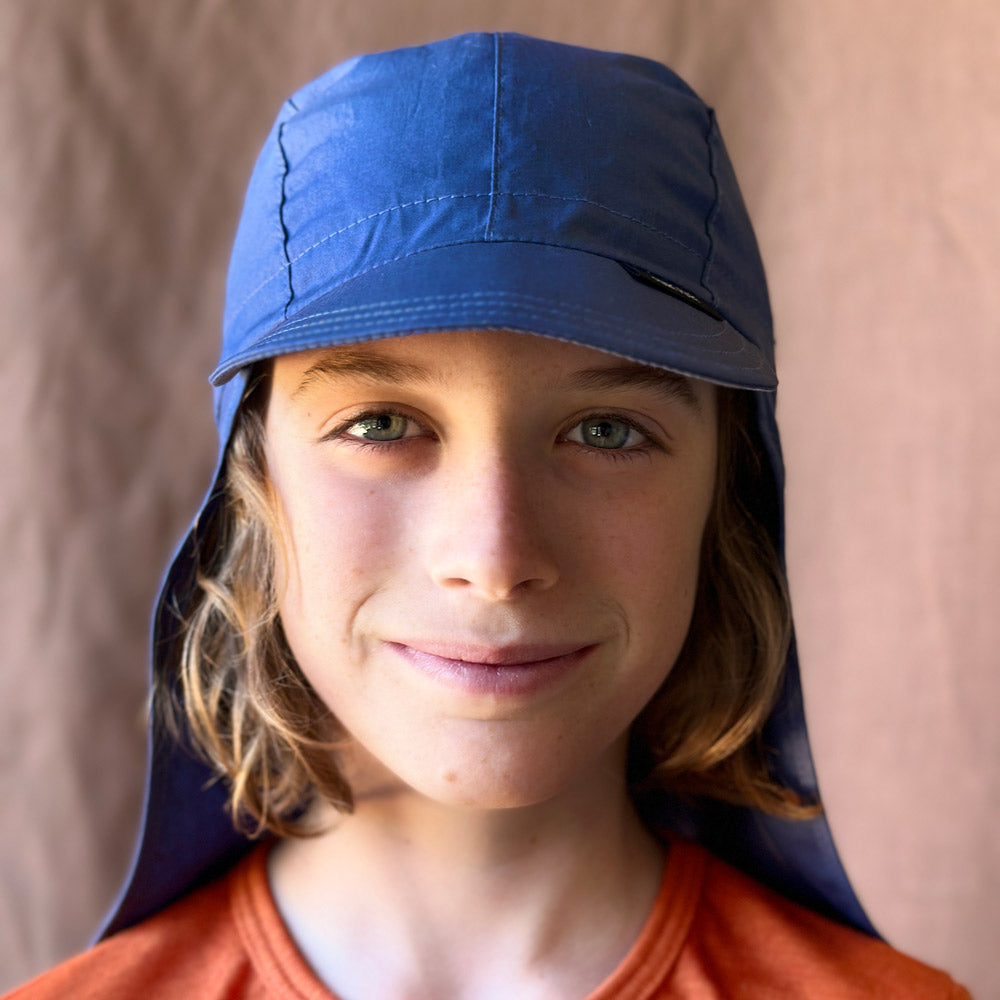 Kid's Organic Cotton Legionnaire Sun Cap by Pure Pure from Woollykins